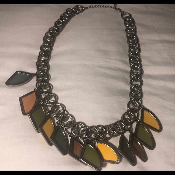 Silver multi-colored necklace - Picture 3 of 3